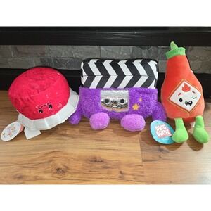 X3 Plush Bum Bumz Giggle Scape 10" Movie Bumz Clapperboard Hot Sauce Set